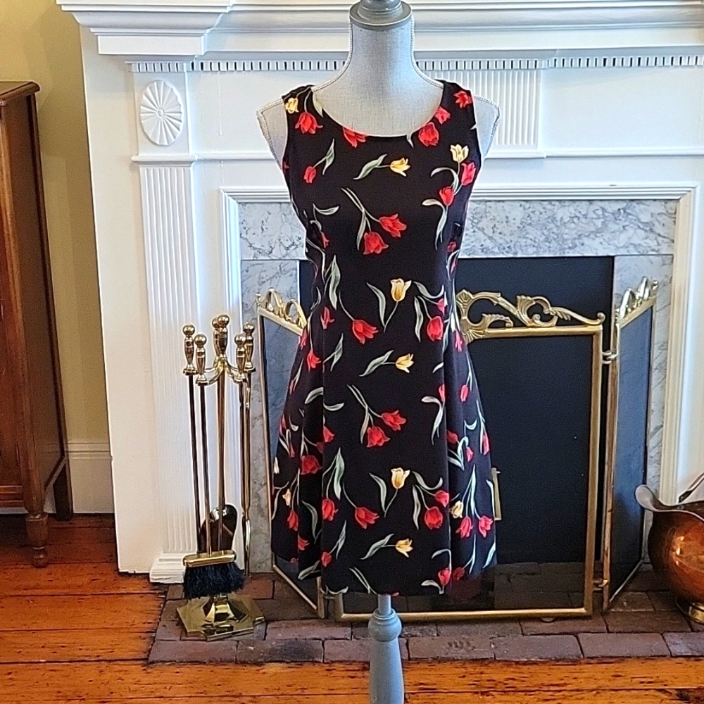 Vtg Y2K Floral Dress
